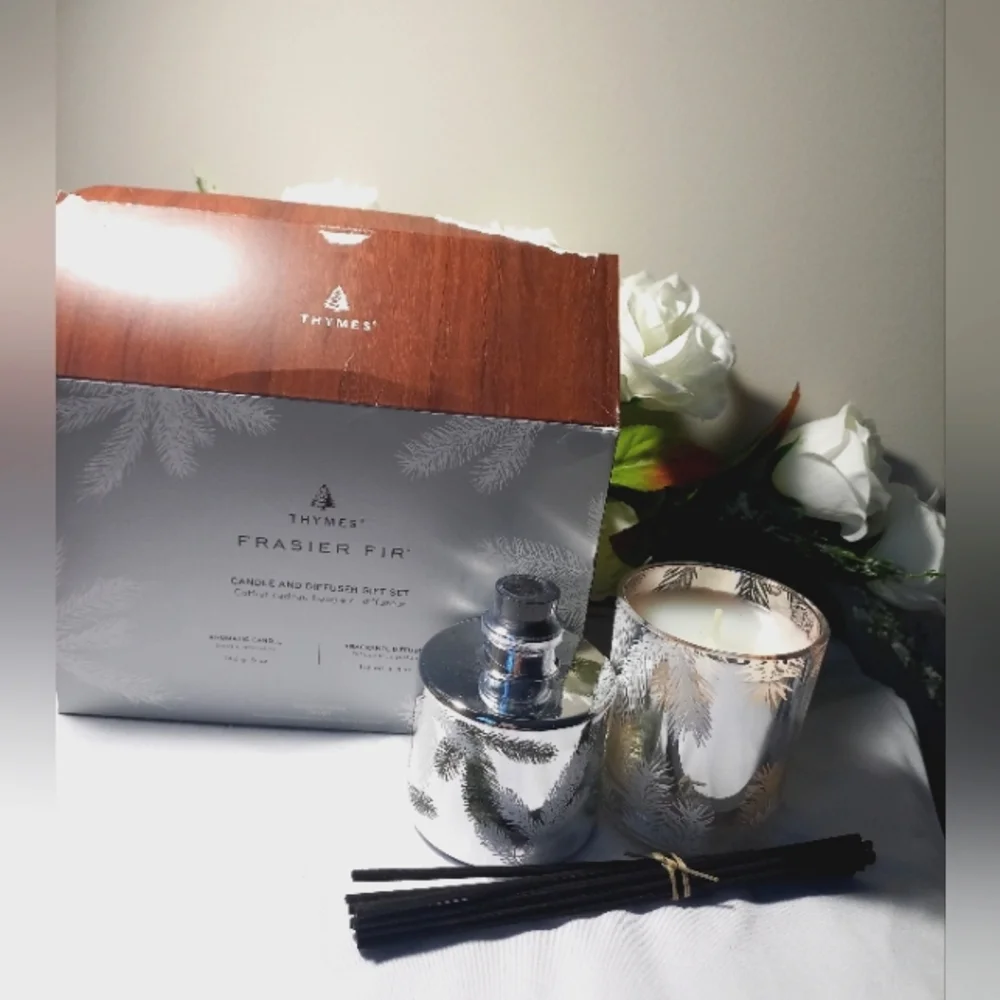 Thymes Frasier Fir Statement Candle and Diffuser Gift Set